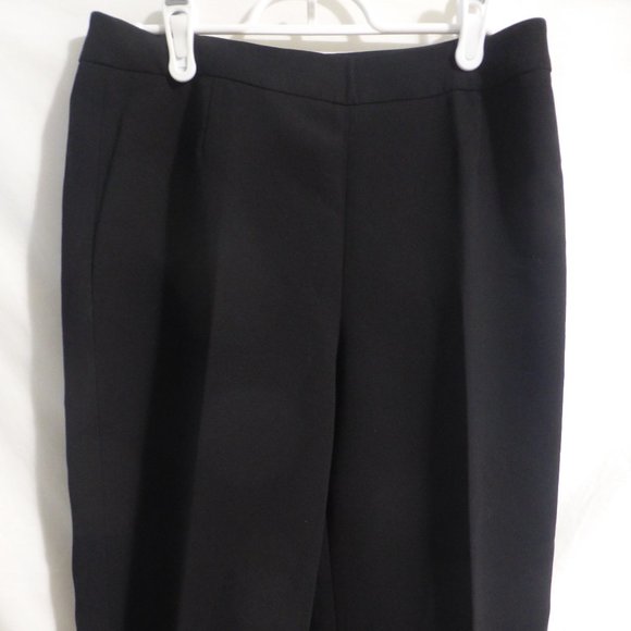 LE SUIT PETITE, size 4P, women's black slacks, side zip and latch fastened, GUC - Picture 5 of 14
